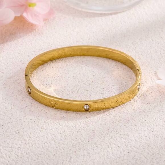 Jewelry - Gold Plated Bracelet with Crystal Accents
